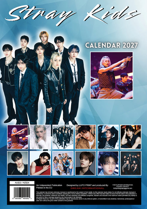 Stray Kids 2027 A3 Wall Calendar