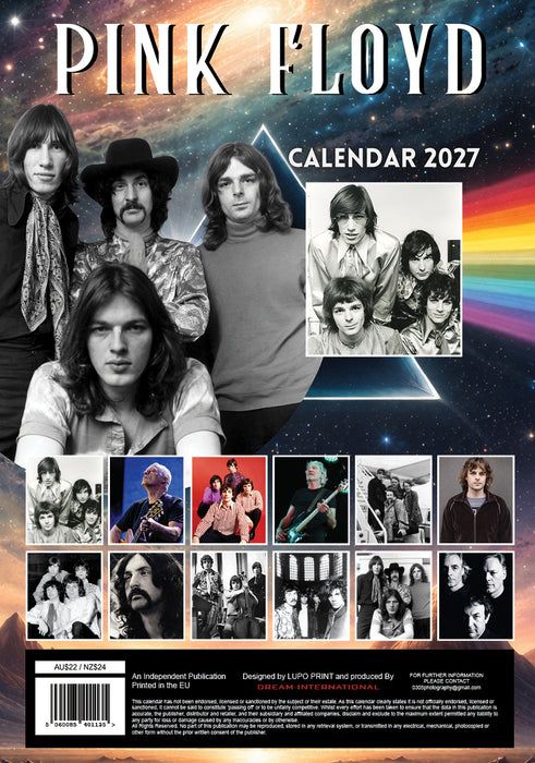Pink Floyd 2027 A3 Wall Calendar
