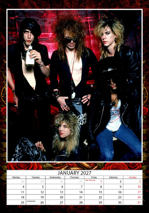 Gun n Roses 2027 A3 Wall Calendar