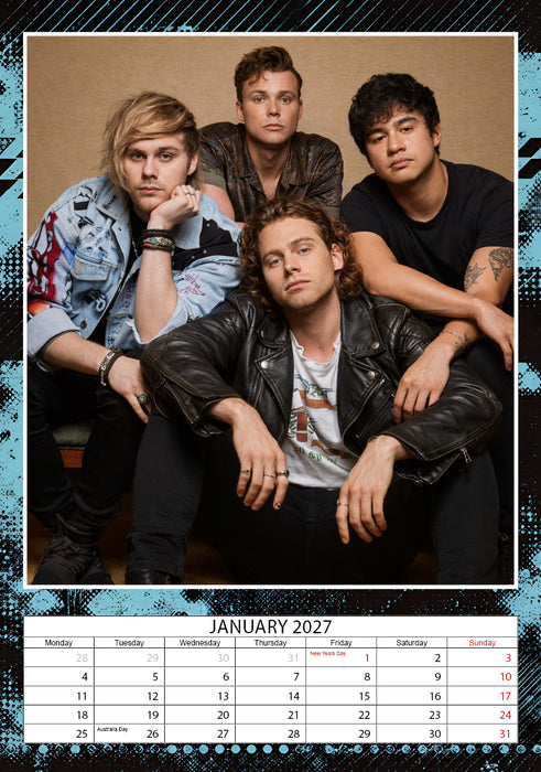 5 Seconds of Summer 2027 A3 Wall Calendar