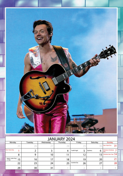 2024 Harry Styles Large Wall Calendar