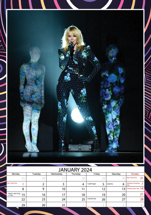 2024 Kylie Minogue Large Wall Calendar