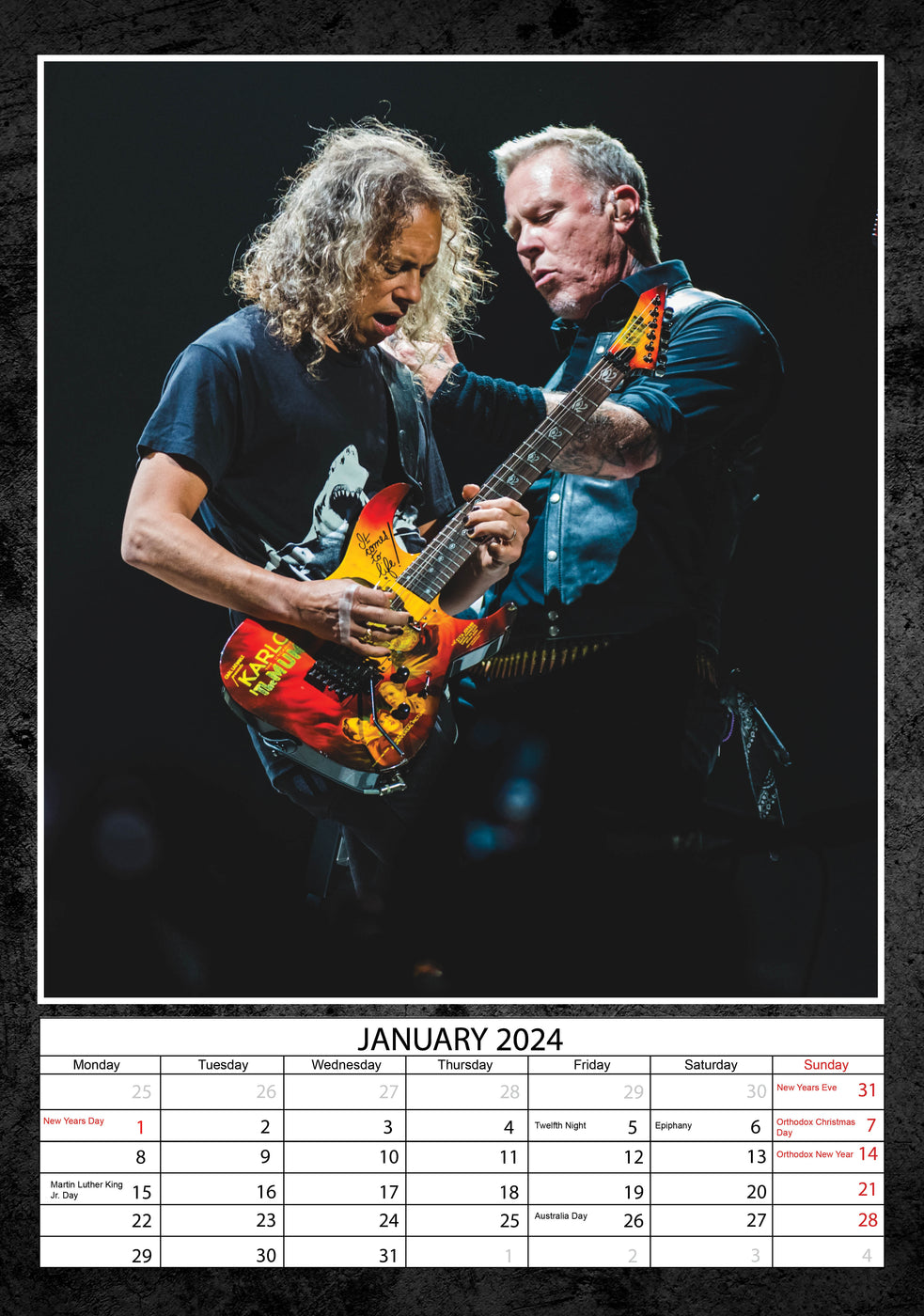 2024 Metallica Large Wall Calendar — Calendar Club