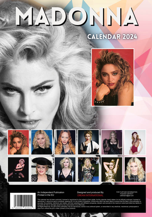 2024 Madonna Large Wall Calendar