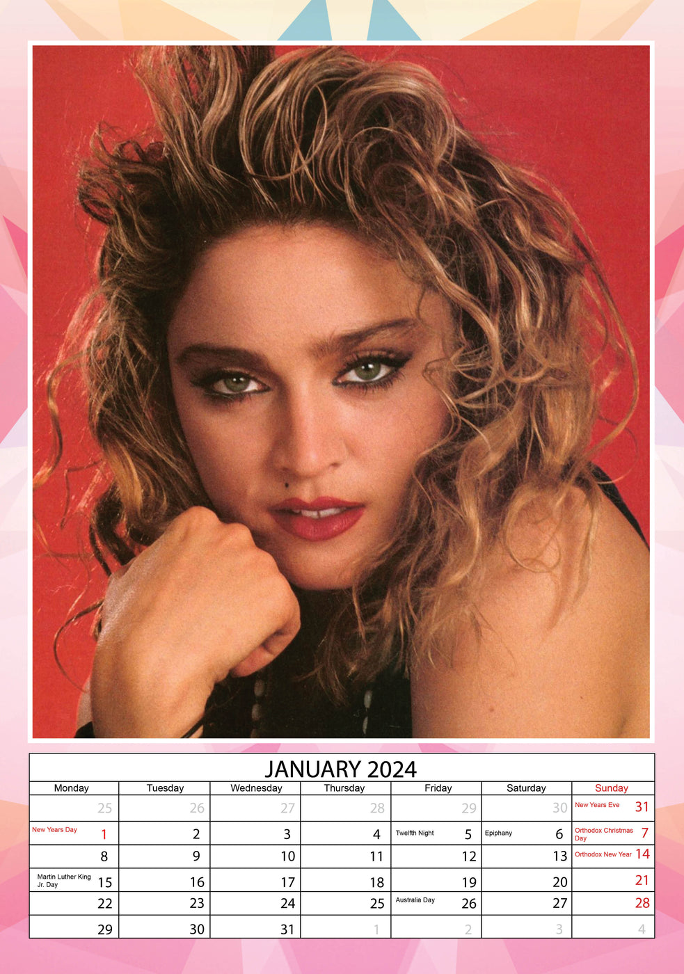 2024 Madonna Large Wall Calendar — Calendar Club