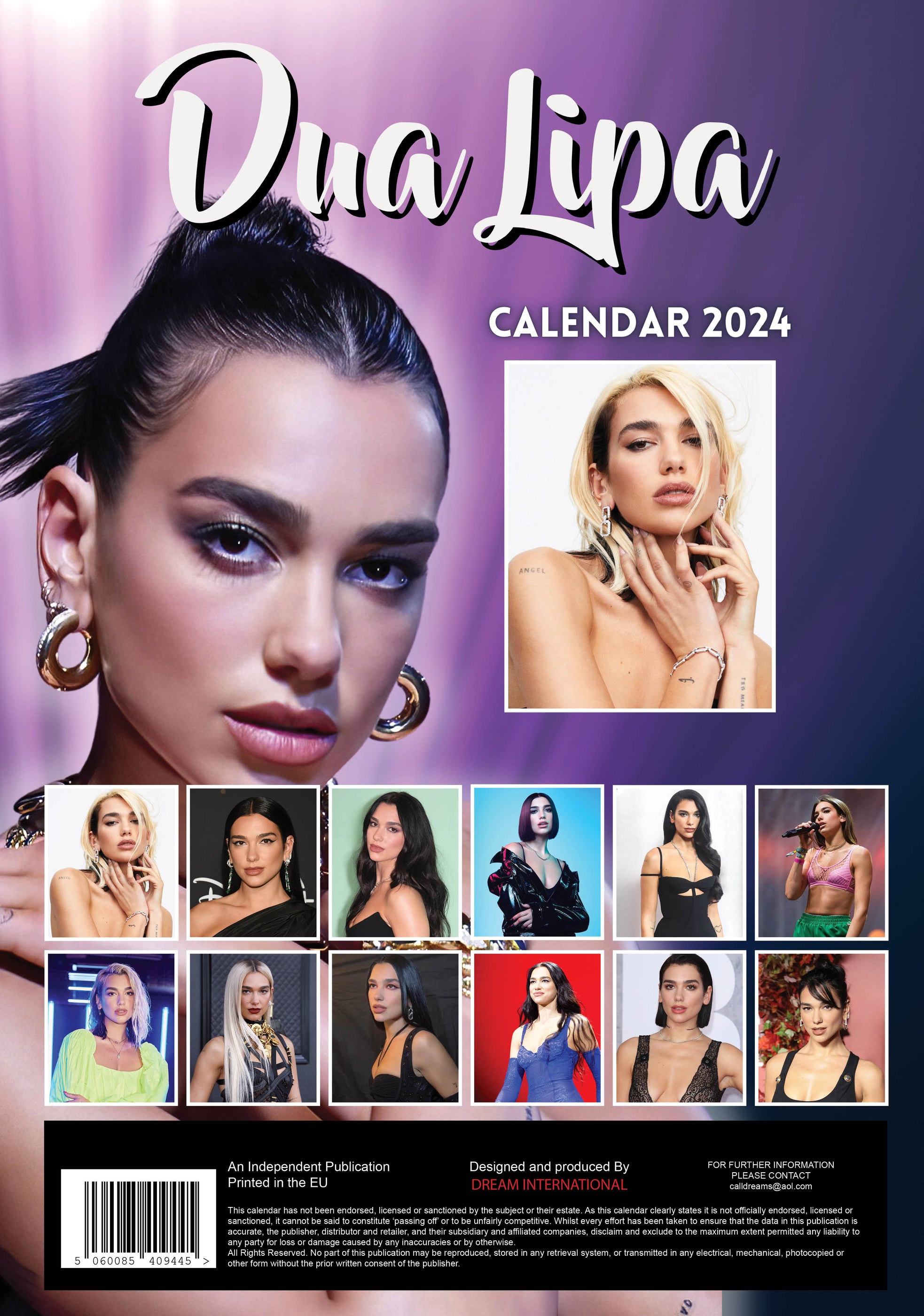 2024 Dua Lipa Large Wall Calendar โ Calendar Club