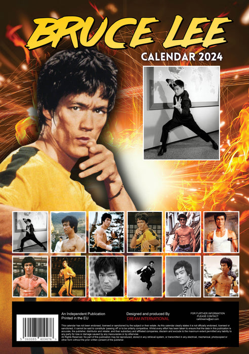 2024 Bruce Lee Large Wall Calendar