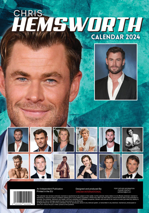 2024 Chris Hemsworth Large Wall Calendar