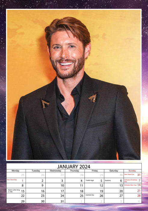 2024 Jensen Ackles Large Wall Calendar