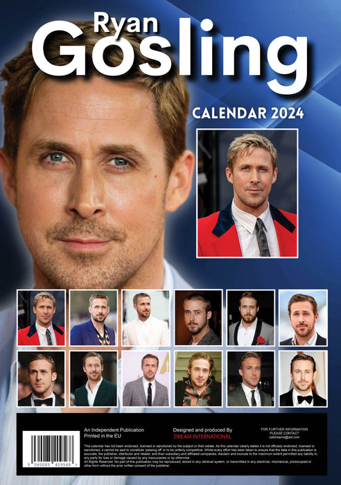 2024 Ryan Gosling Large Wall Calendar