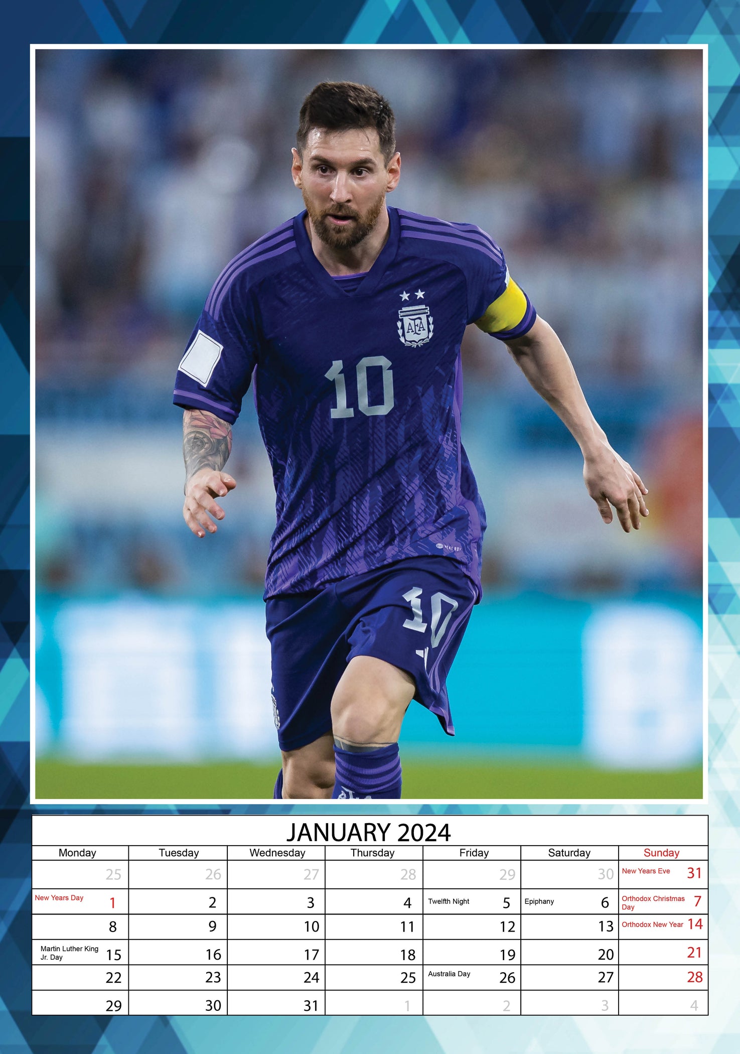 2024 Lionel Messi Large Wall Calendar — Calendar Club