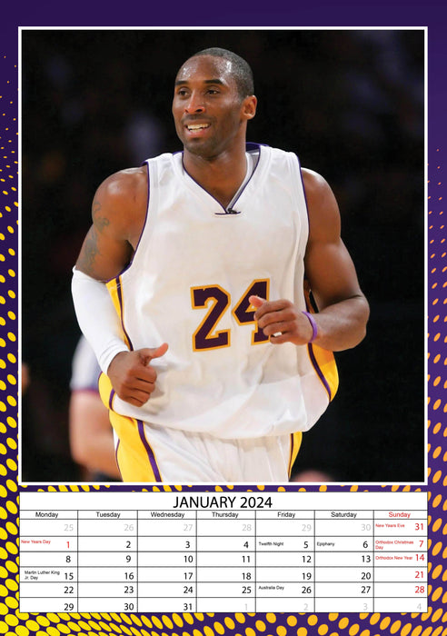 2024 Kobe Bryant Large Wall Calendar