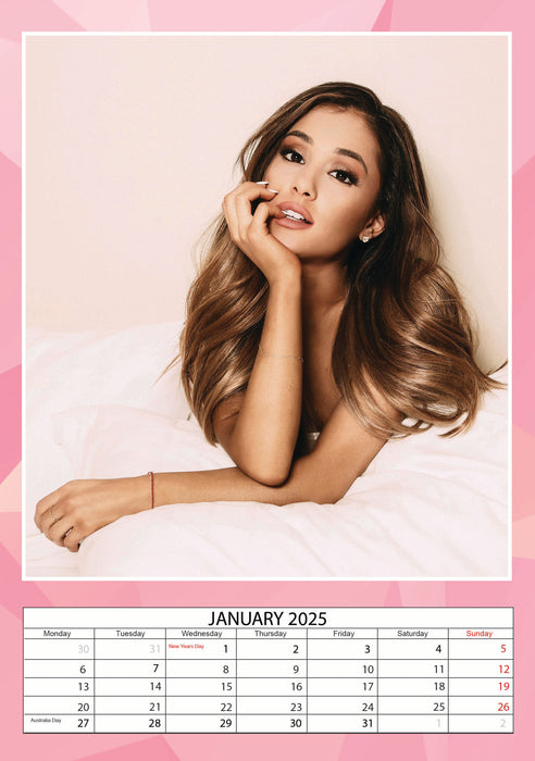 2025 Ariana Grande Large Wall Calendar by  CallDreams International from Calendar Club