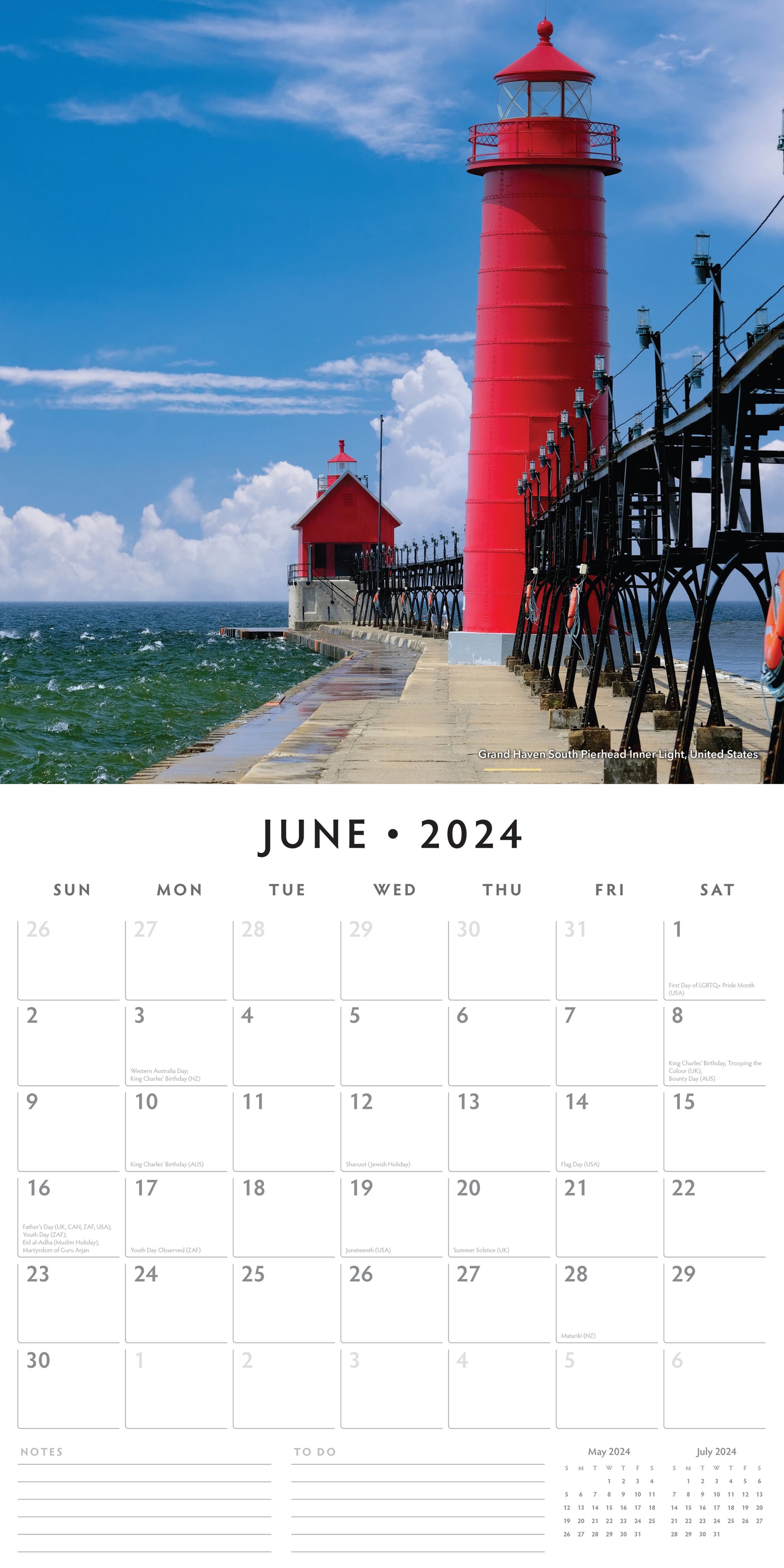 2024 Lighthouses Wall Calendar — Calendar Club