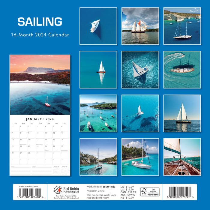 2024 Sailing Wall Calendar