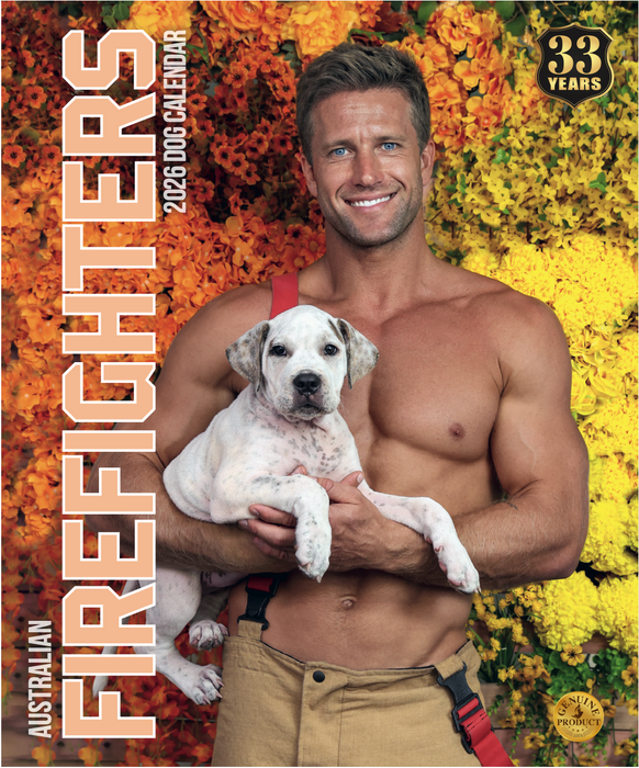 Australian Firefighters Dog 2026 A4 Wall Calendar