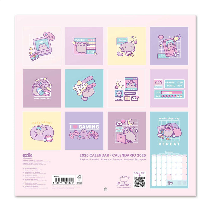 2025 Pusheen Wall Calendar