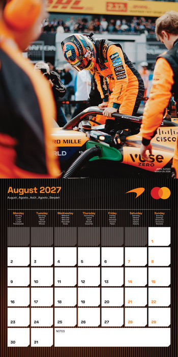 Formula One McLaren Racing 2027 Square Wall Calendar