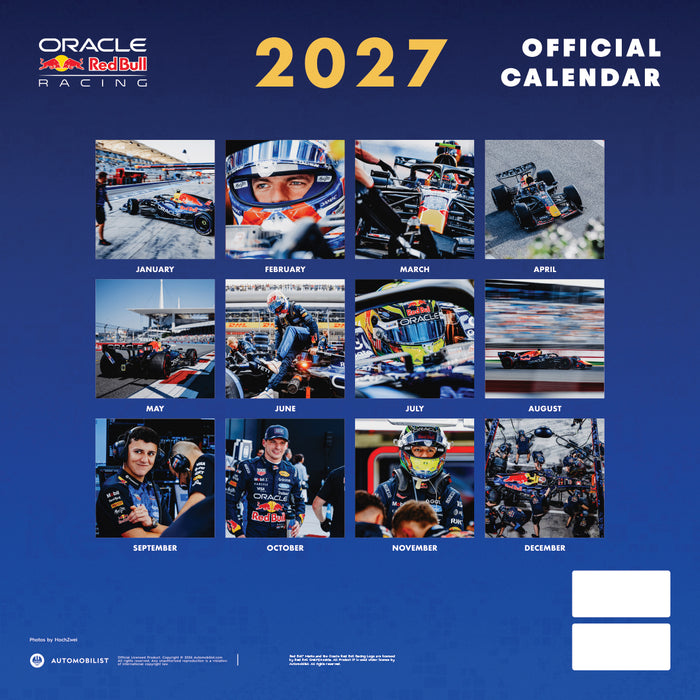 Formula One Red Bull Racing 2027 Square Wall Calendar