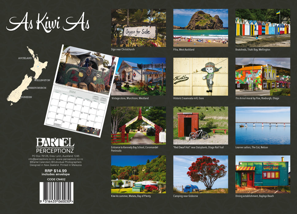 2024 As Kiwi As Wall Calendar