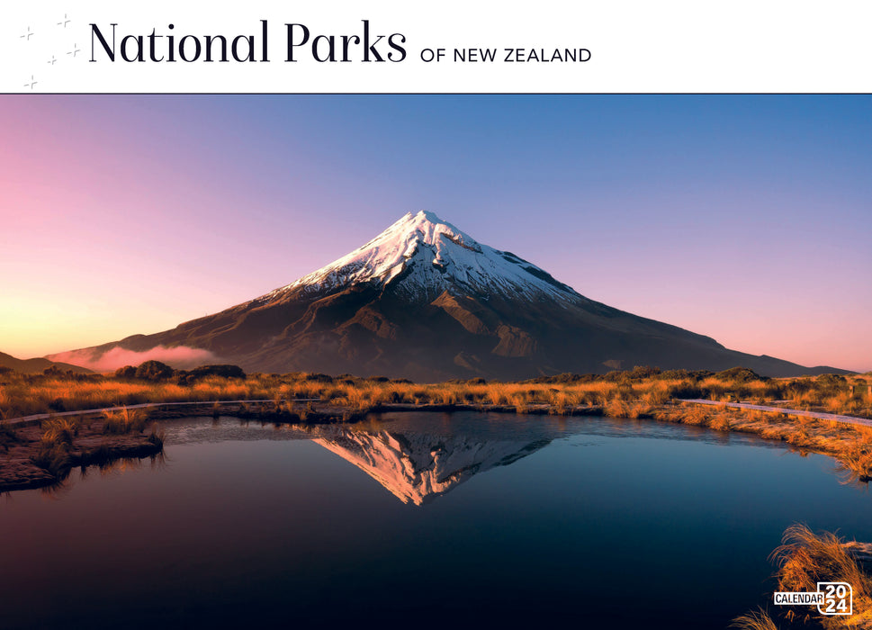 2024 National Parks of New Zealand Wall Calendar