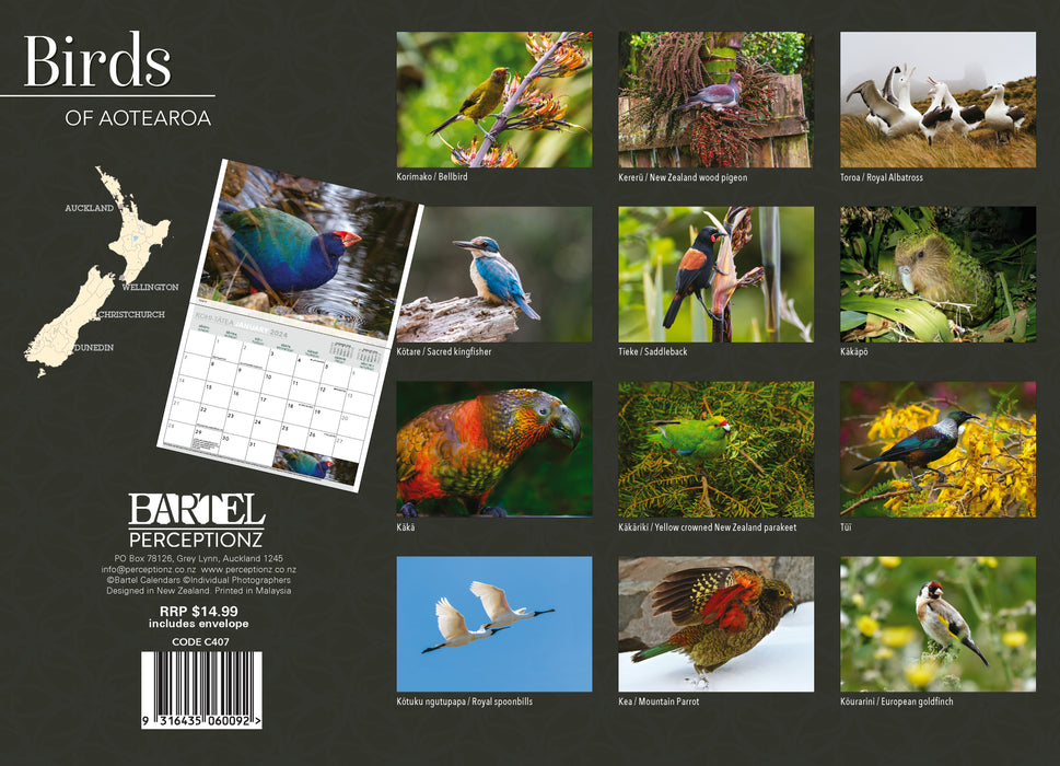 2024 Birds of Aotearoa Wall Calendar