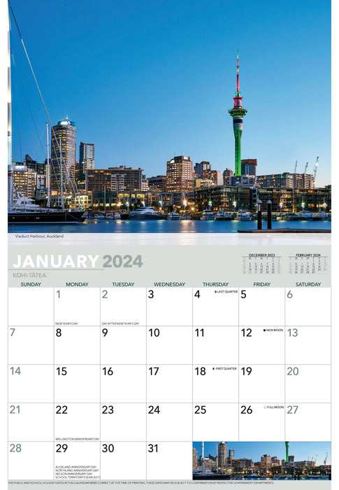 2024 Aotearoa Wall Calendar