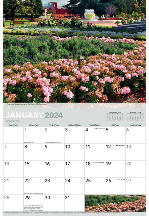 2024 Top of the South, Nelson, Picton, Marlborough Wall Calendar