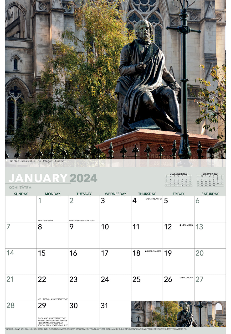 2024 Dunedin Wall Calendar — Calendar Club