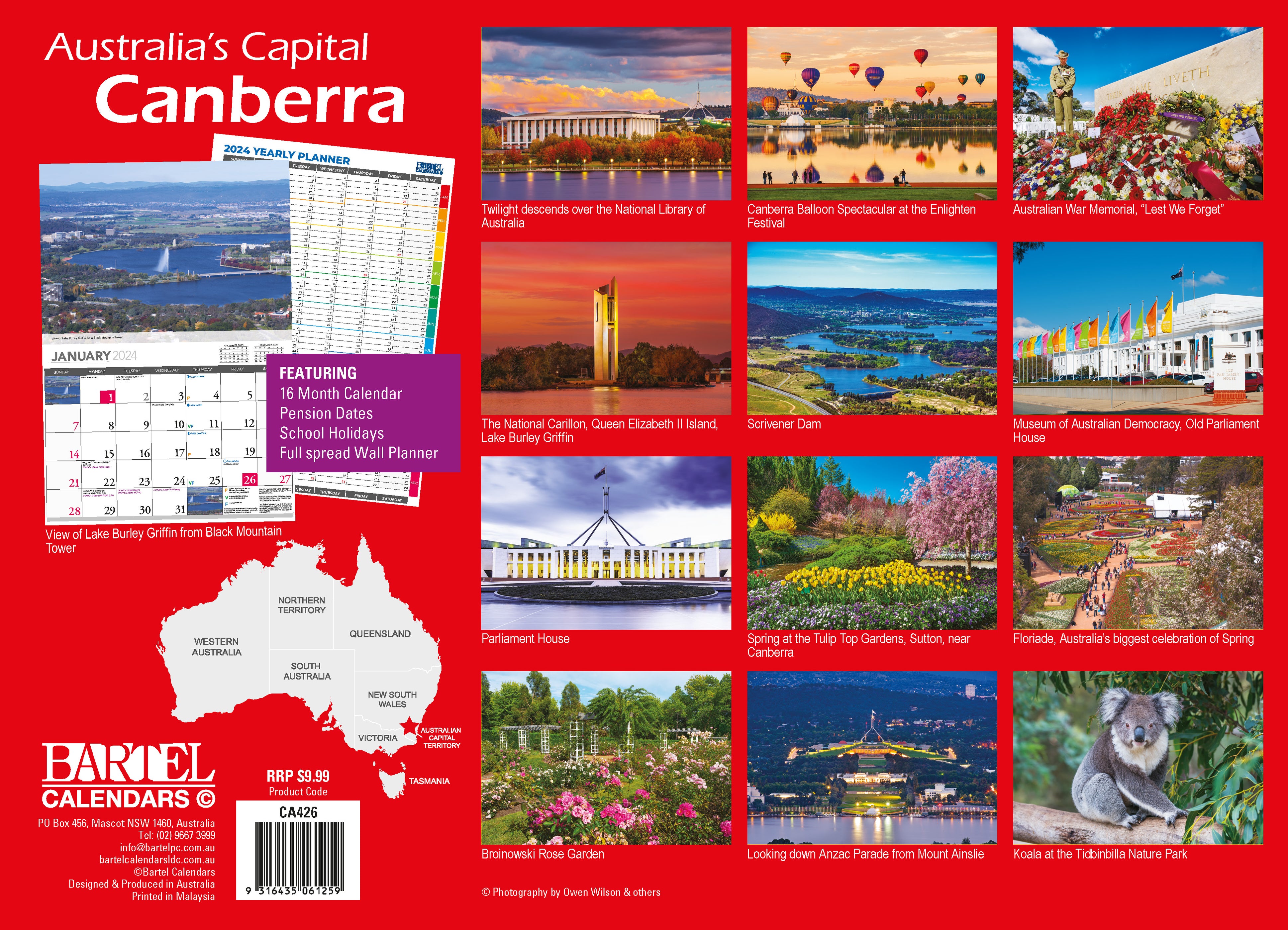 2024 Canberra Wall Calendar — Calendar Club