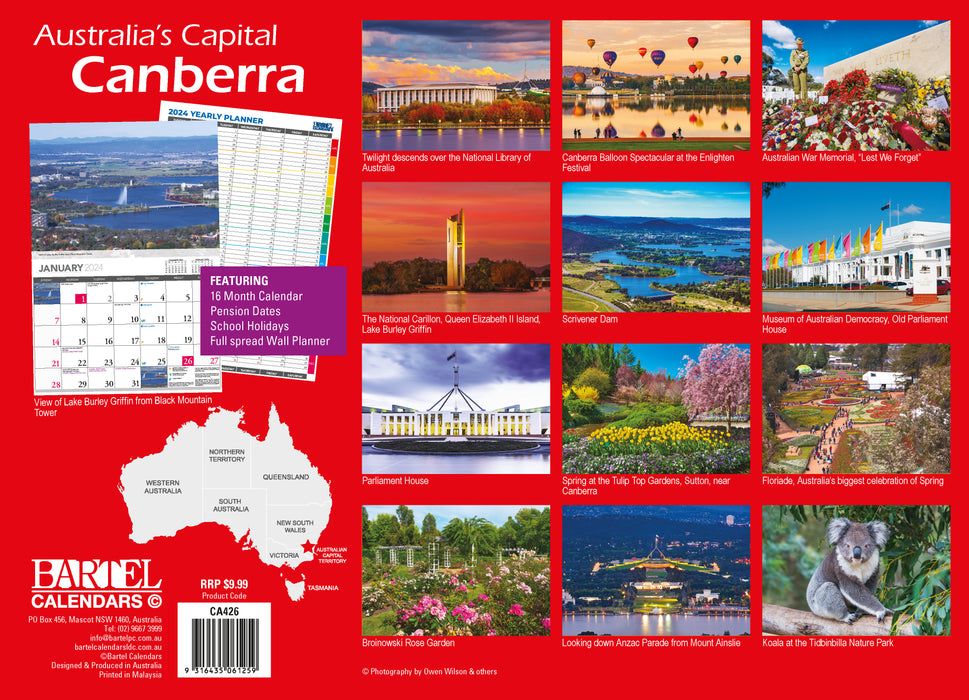 2024 Canberra Wall Calendar