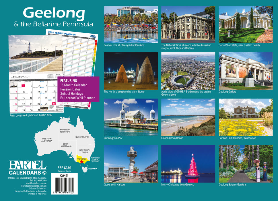 2024 Geelong & the Bellarine Peninsula Wall Calendar