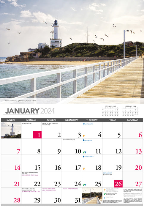 2024 Geelong & the Bellarine Peninsula Wall Calendar