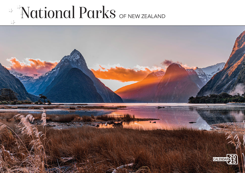 2025 National Parks of New Zealand Wall Calendar