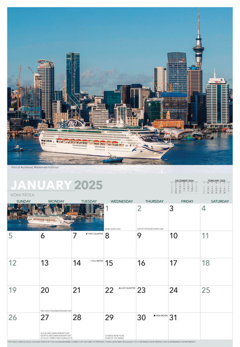 2025 Auckland Wall Calendar