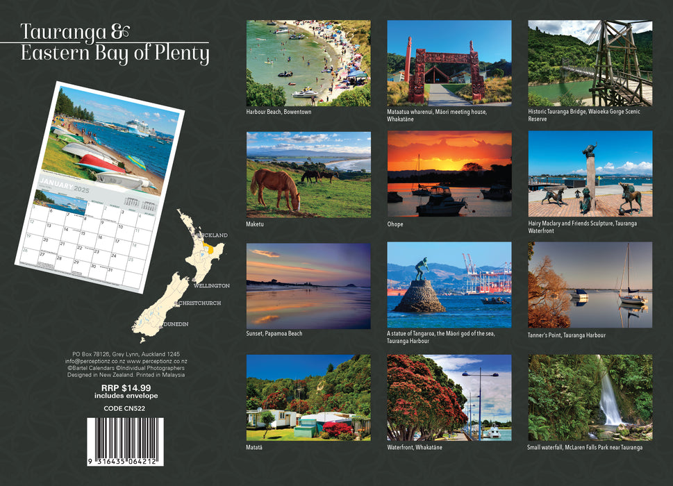 2025 Tauranga East Bay Wall Calendar