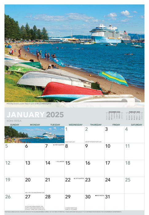 2025 Tauranga East Bay Wall Calendar
