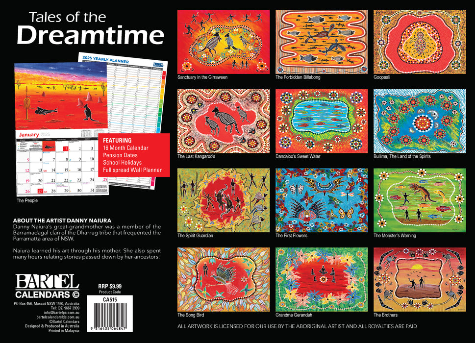 2025 Tales of the Dreamtime Wall Calendar