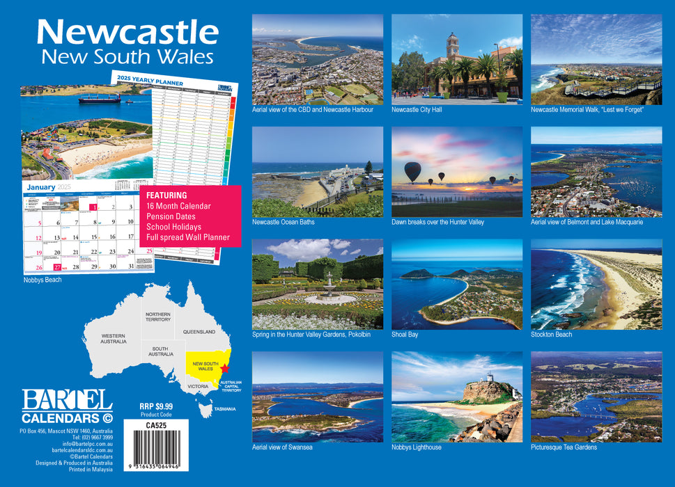 2025 Newcastle and the Hunter Wall Calendar