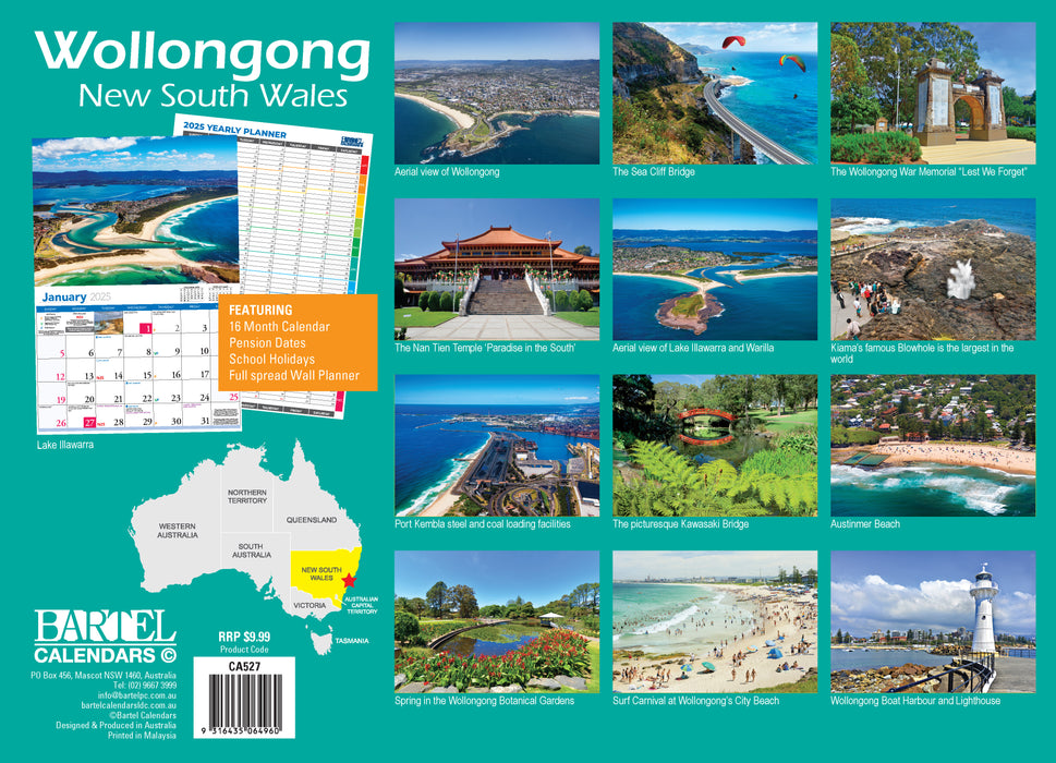 2025 Wollongong Wall Calendar