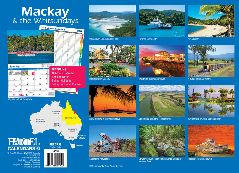 2025 Mackay & the Whitsundays Wall Calendar