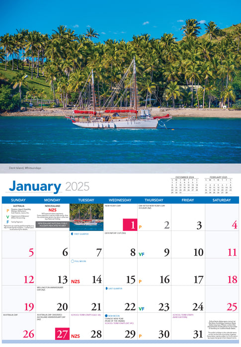 2025 Mackay & the Whitsundays Wall Calendar