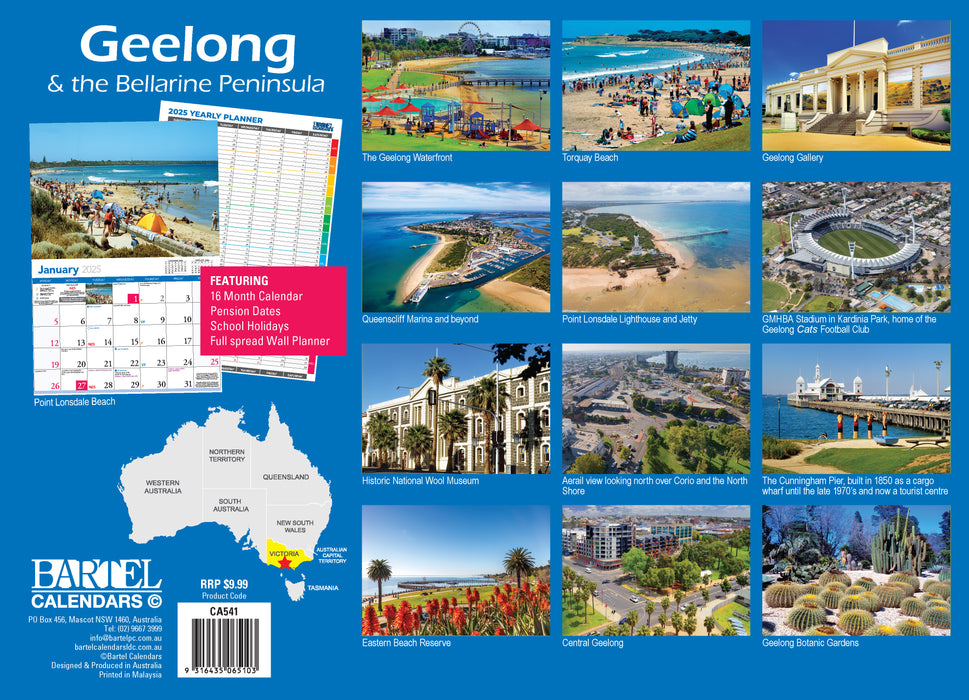 2025 Geelong & the Bellarine Peninsula Wall Calendar