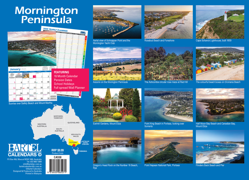 2025 The Mornington Peninsula Wall Calendar