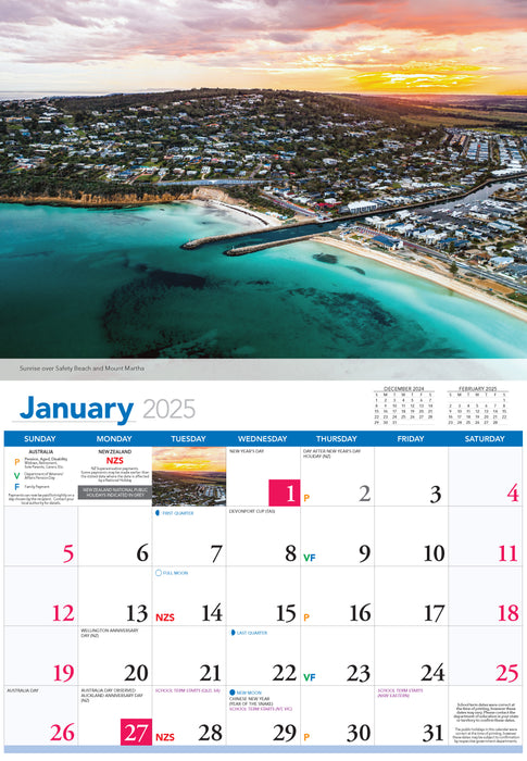 2025 The Mornington Peninsula Wall Calendar