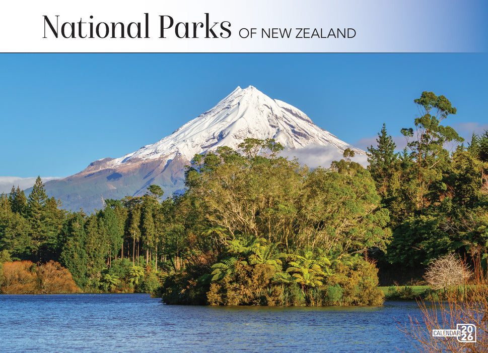 National Parks of New Zealand 2026 A4 Wall Calendar
