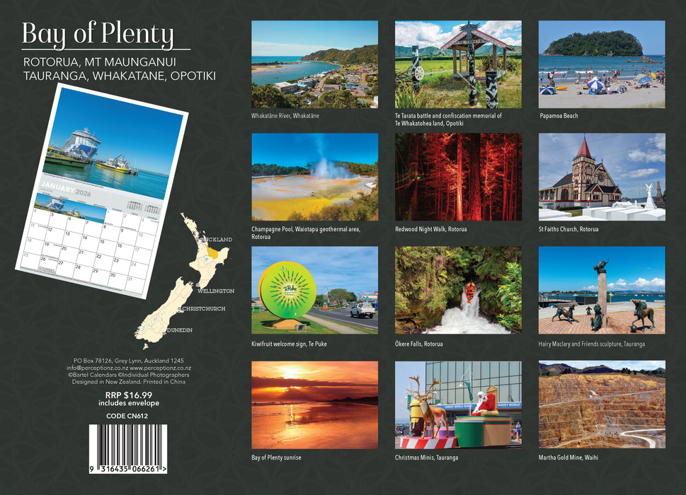 Bay of Plenty 2026 A4 Wall Calendar