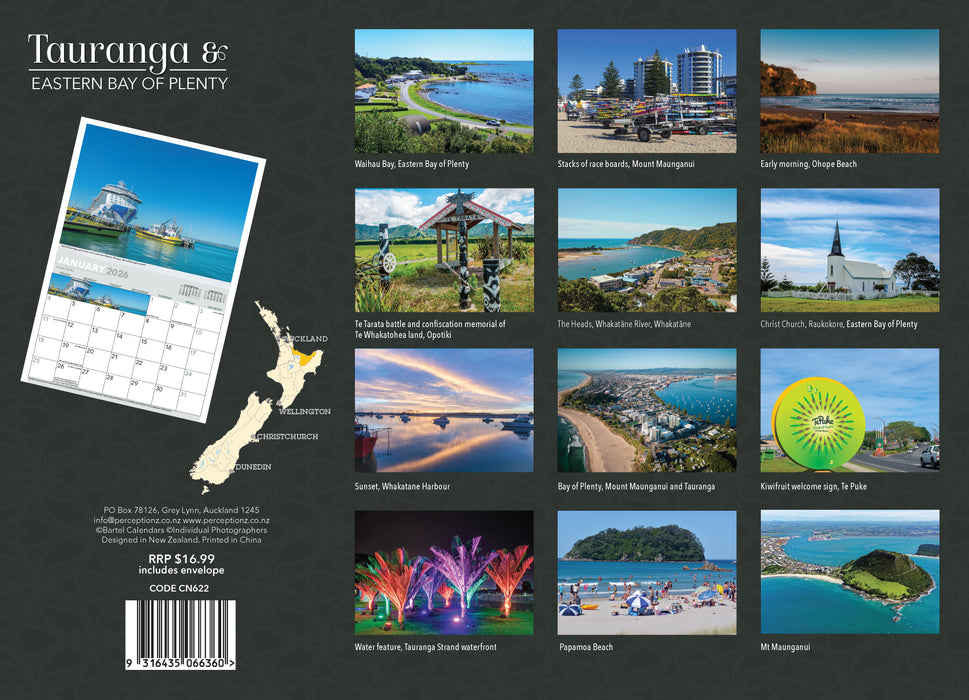 Tauranga East Bay 2026 A4 Wall Calendar