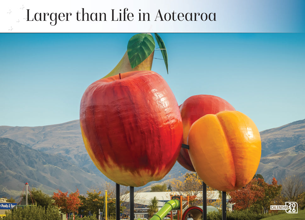 Larger than Life in Aotearoa 2026 A4 Wall Calendar