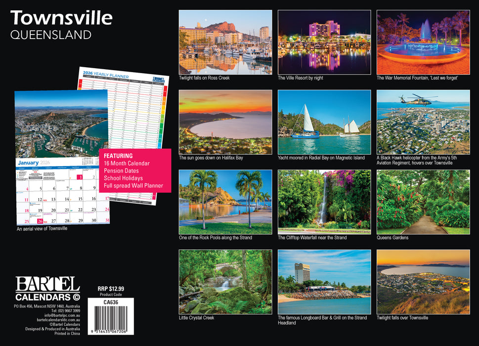 Townsville 2026 A4 Wall Calendar